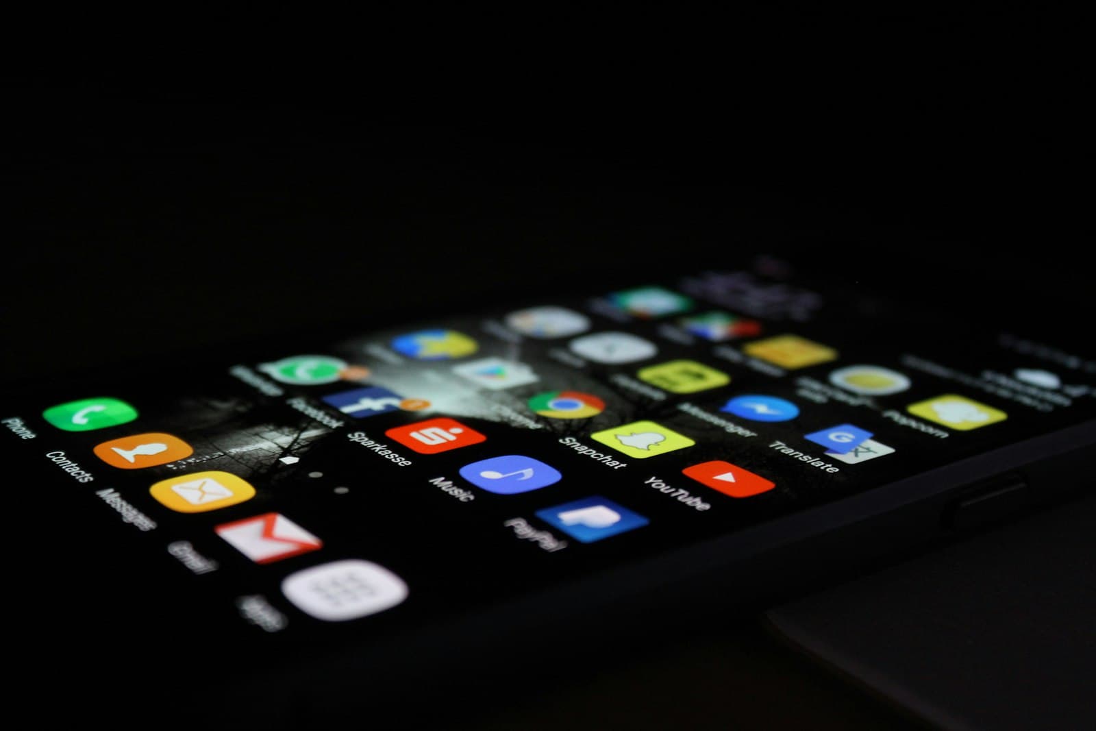 Smartphone on a table